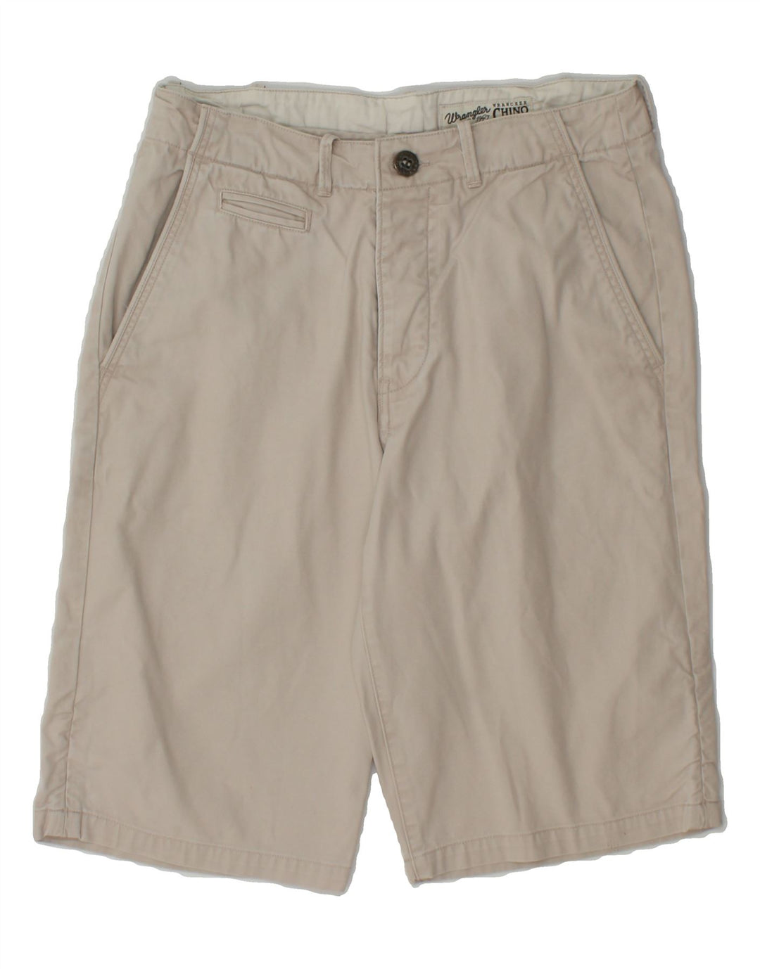 WRANGLER Mens Chino Shorts W29 Small Beige Cotton Vintage Wrangler and Second-Hand Wrangler from Messina Hembry 