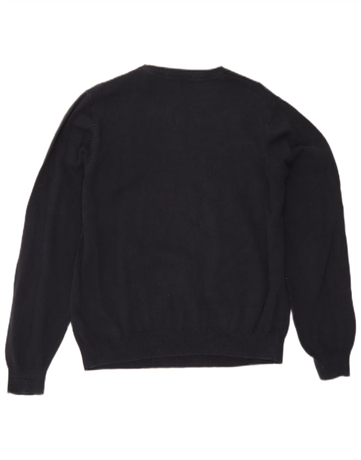 Marks & Spencer Mens Blue Harbour Crew Neck Jumper Sweater Medium Navy Blue