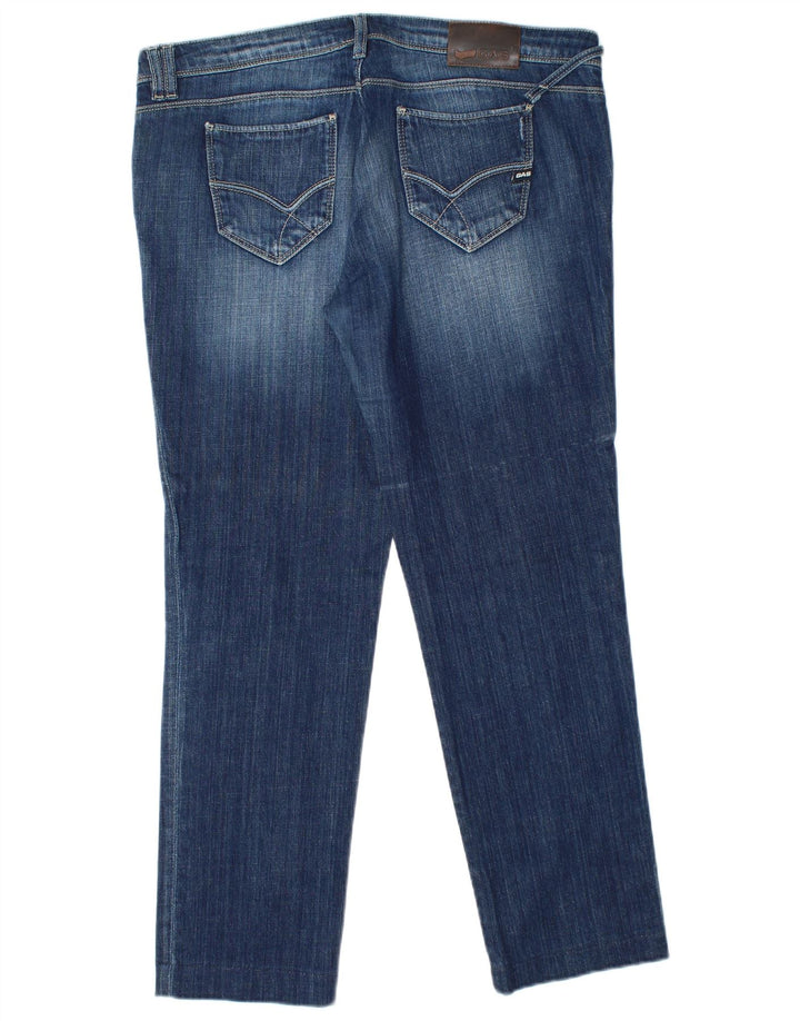 GAS Womens Straight Jeans W33 L28 Blue Cotton