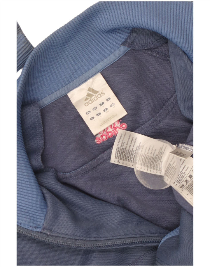 Adidas Mens Tracksuit Top Jacket Large Navy Blue Striped Cotton