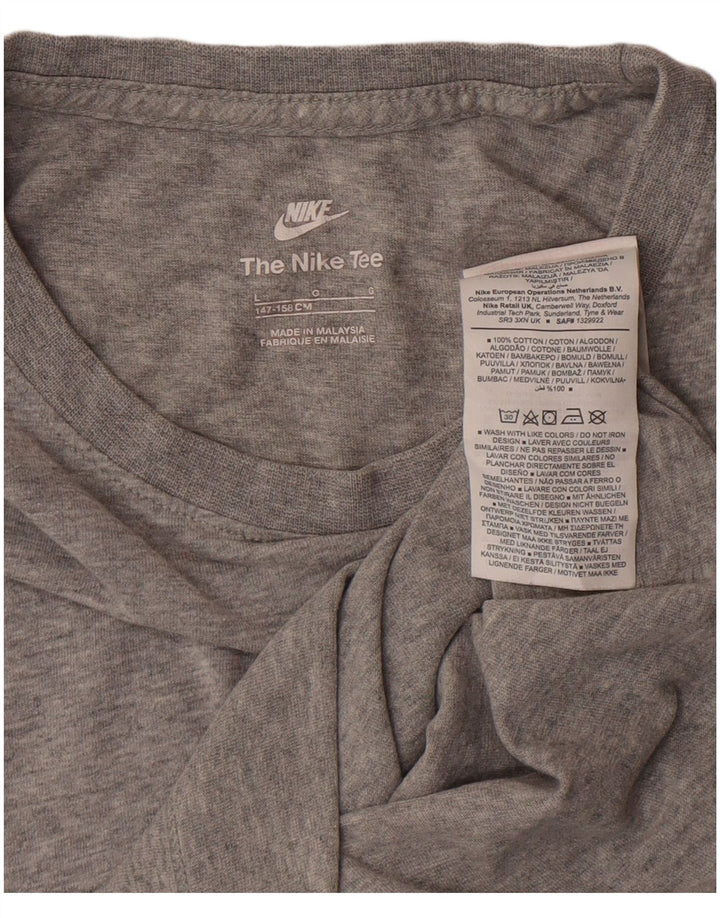 Nike Boys T-Shirt Top 12-13 Years Large Grey Flecked Cotton