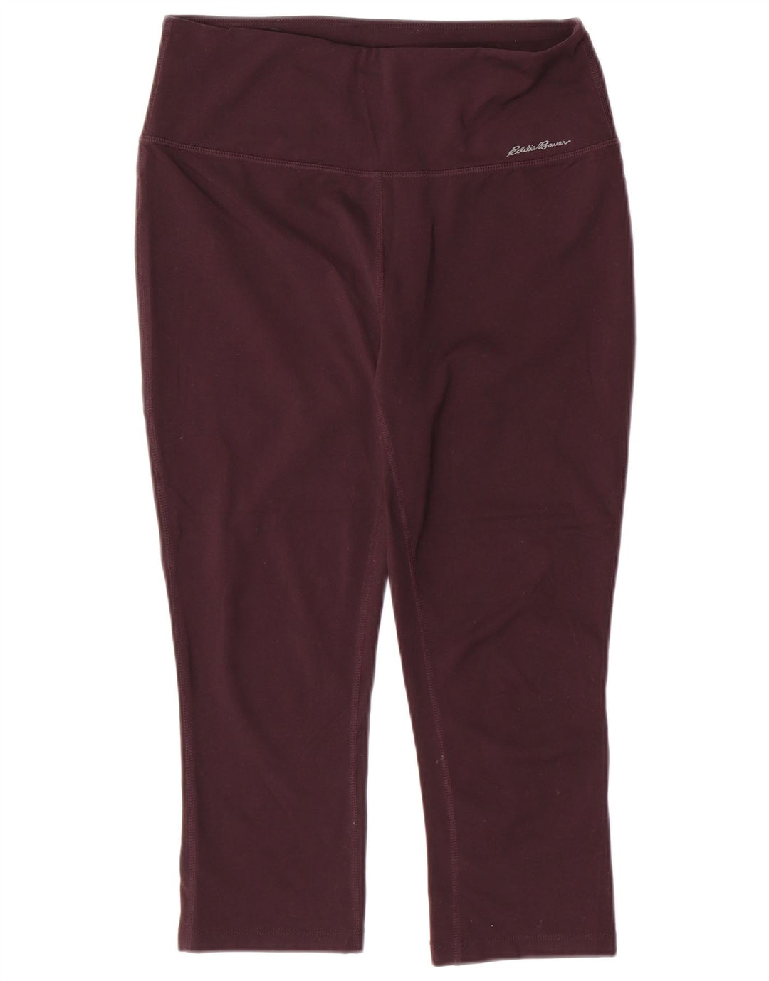 Eddie Bauer Womens Capri Leggings UK 12 Medium Burgundy Polyester
