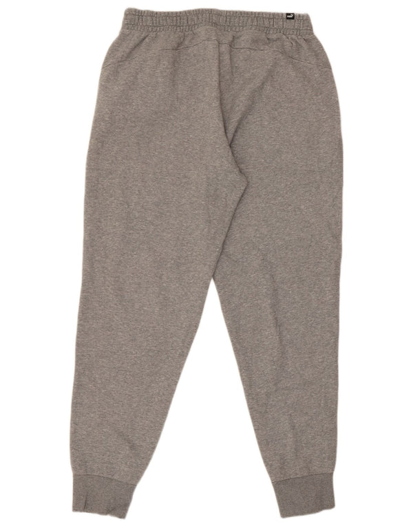 Puma Mens Graphic Tracksuit Trousers Joggers Large Grey Cotton