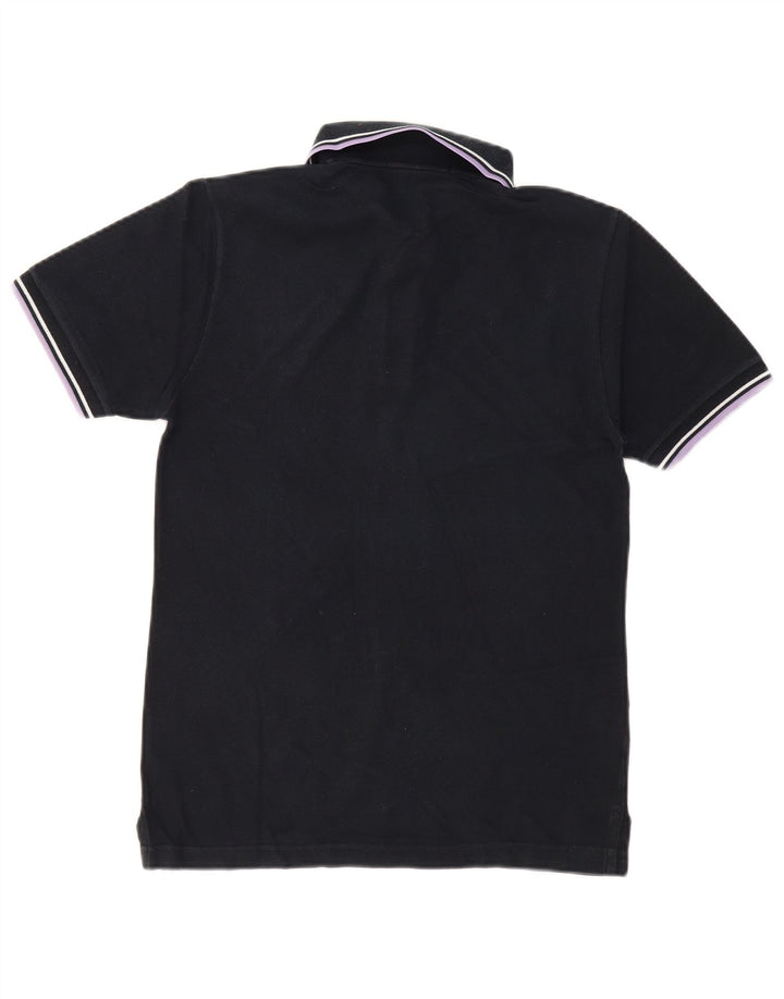 FRED PERRY Mens Polo Shirt Small Black Cotton