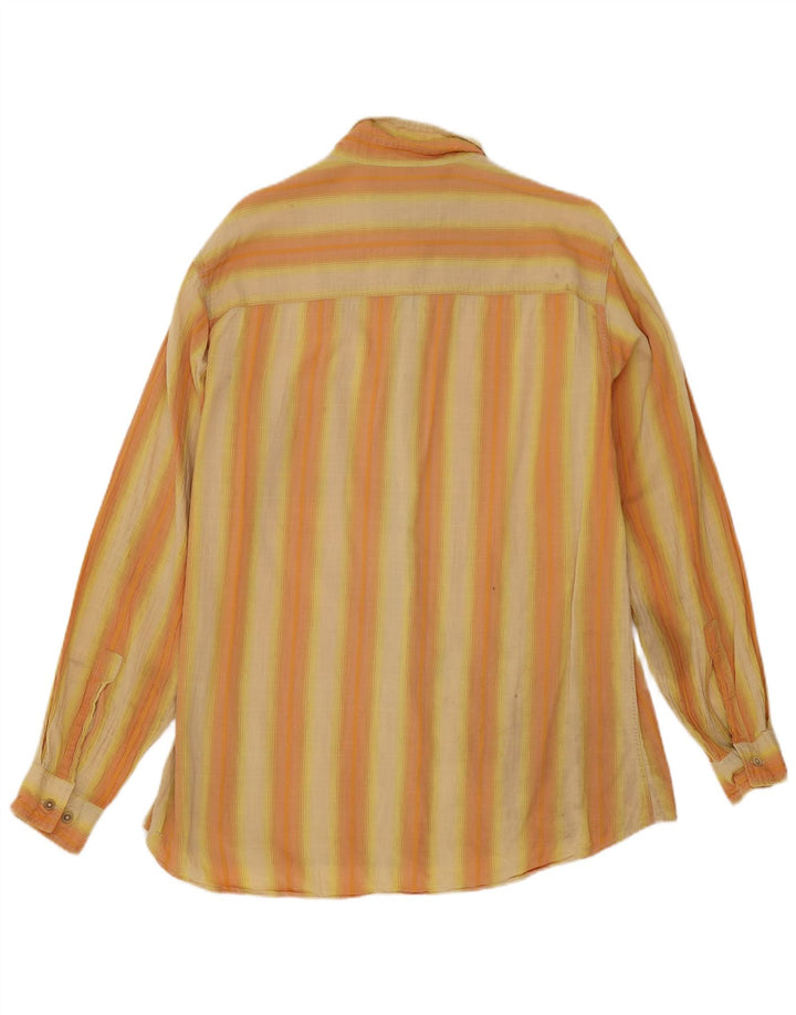 Marlboro Classics Mens Shirt XL Orange Striped