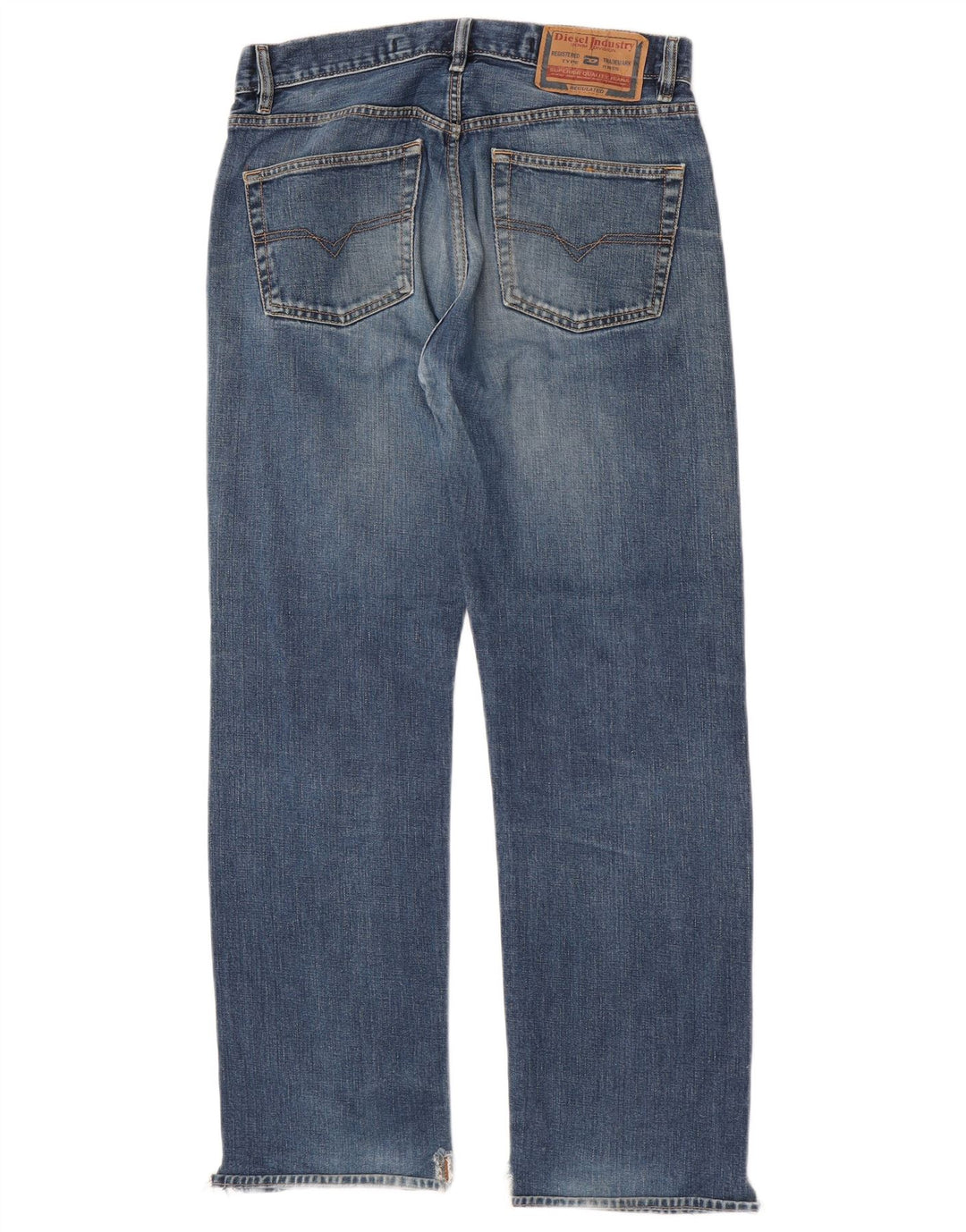 Diesel Mens Straight Jeans W32 L30 Blue Cotton