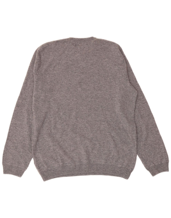 MARKS & SPENCER Mens Tailored Fit Crew Neck Jumper Sweater Medium Grey