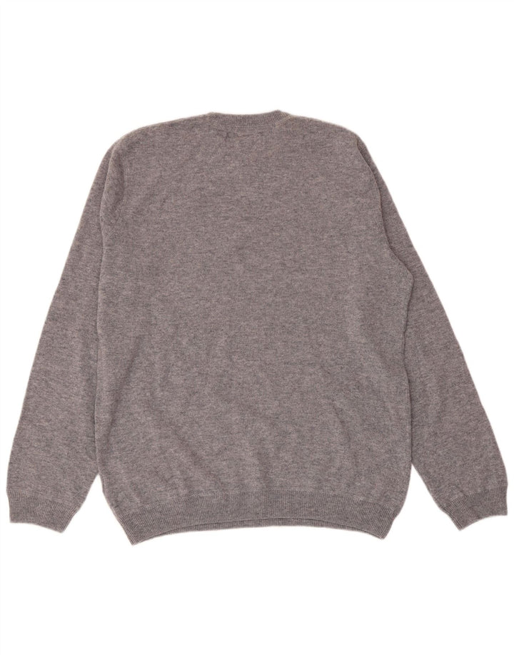 MARKS & SPENCER Mens Tailored Fit Crew Neck Jumper Sweater Medium Grey