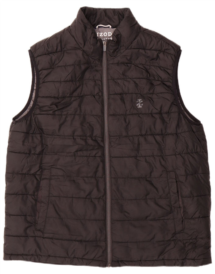 IZOD Mens Padded Gilet UK 40 Large Black Polyester
