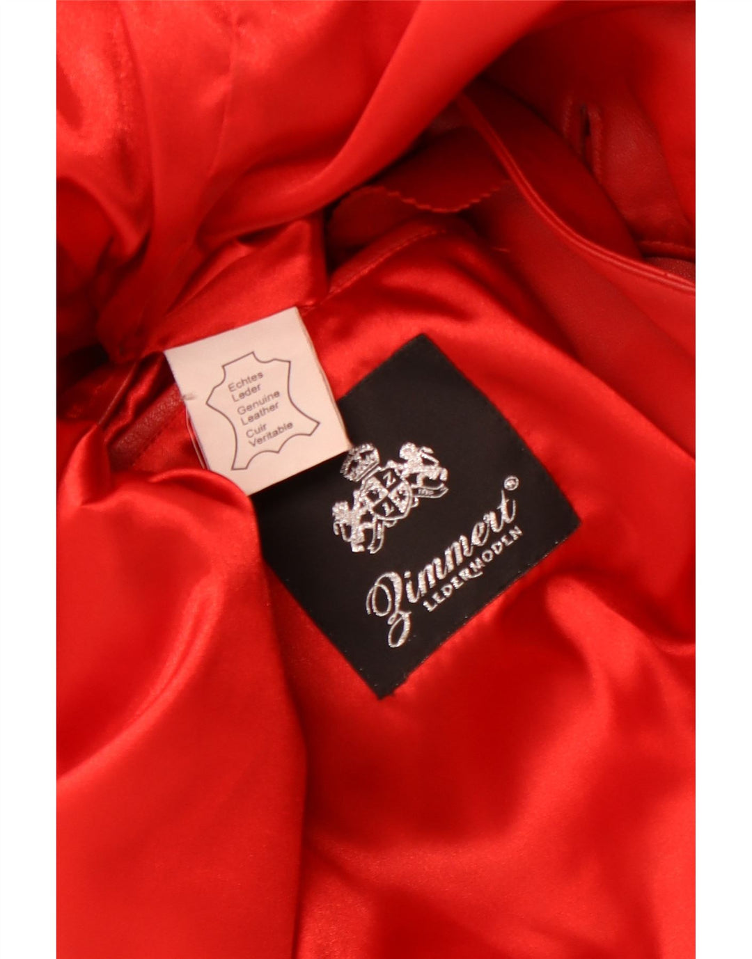 Vintage Womens Leather Jacket UK 16 Large Red Leather