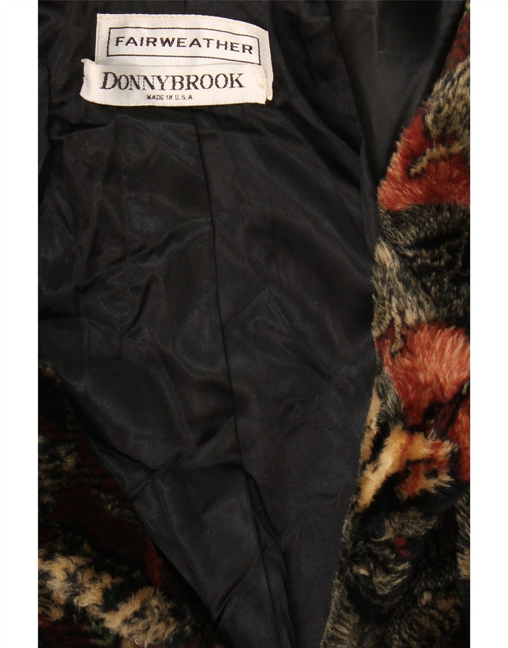 Donnybrook Womens Hooded Duffle Coat UK 12 Medium Multicoloured Check