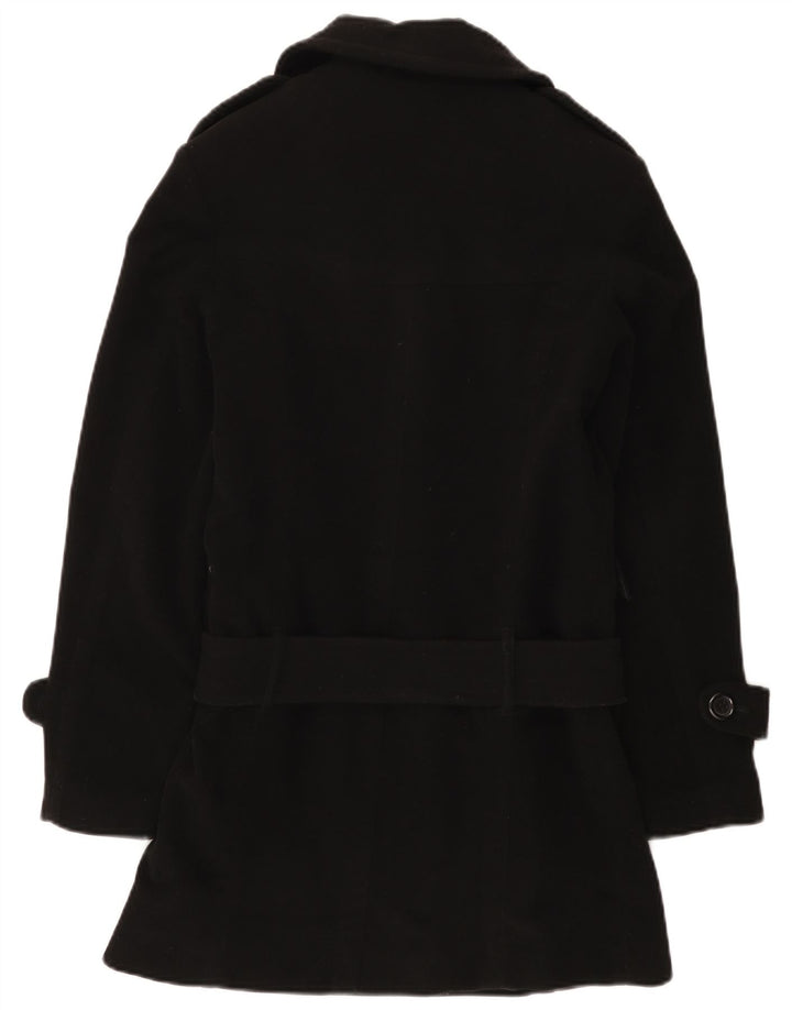 Buffalo Womens Belted Overcoat UK 10 Small Black Polyester