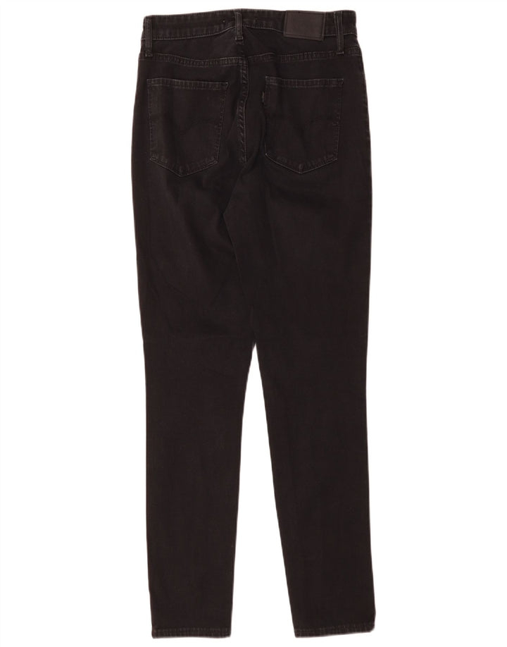 LEVI'S Womens 721 High Rise Skinny Jeans W28 L28 Black Cotton