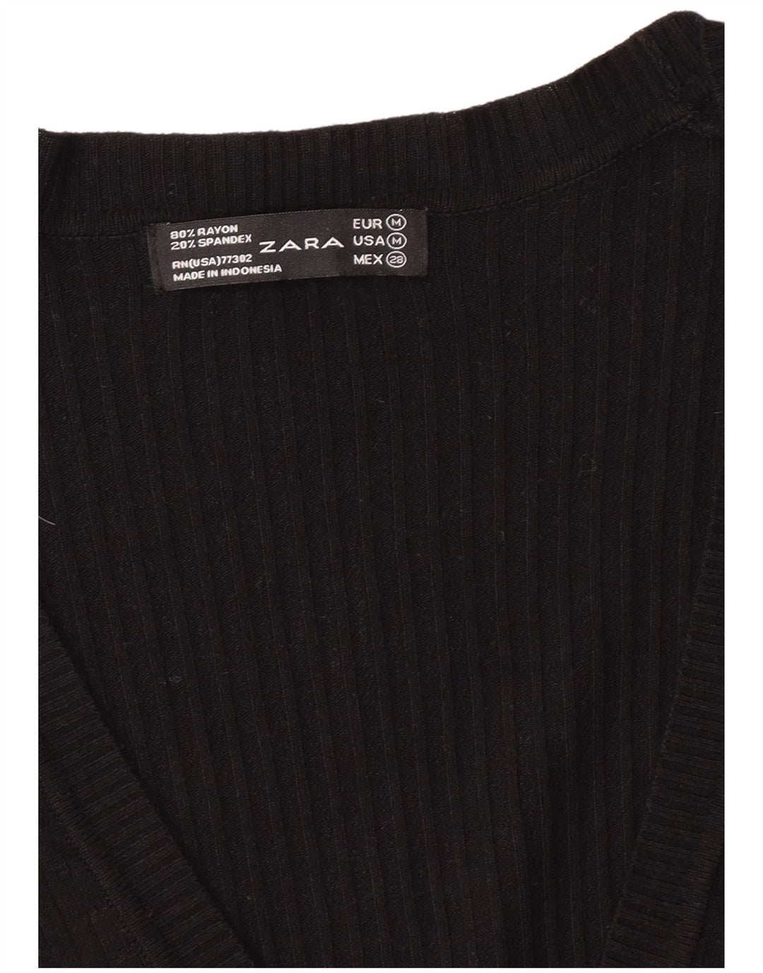 Zara Womens Cardigan Sweater UK 12 Medium Black Rayon