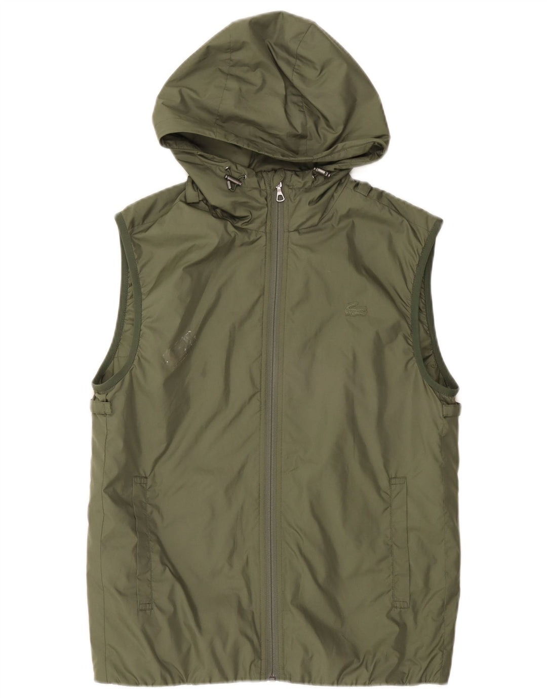 Lacoste Mens Hooded Gilet Size 46 XS Green Polyester