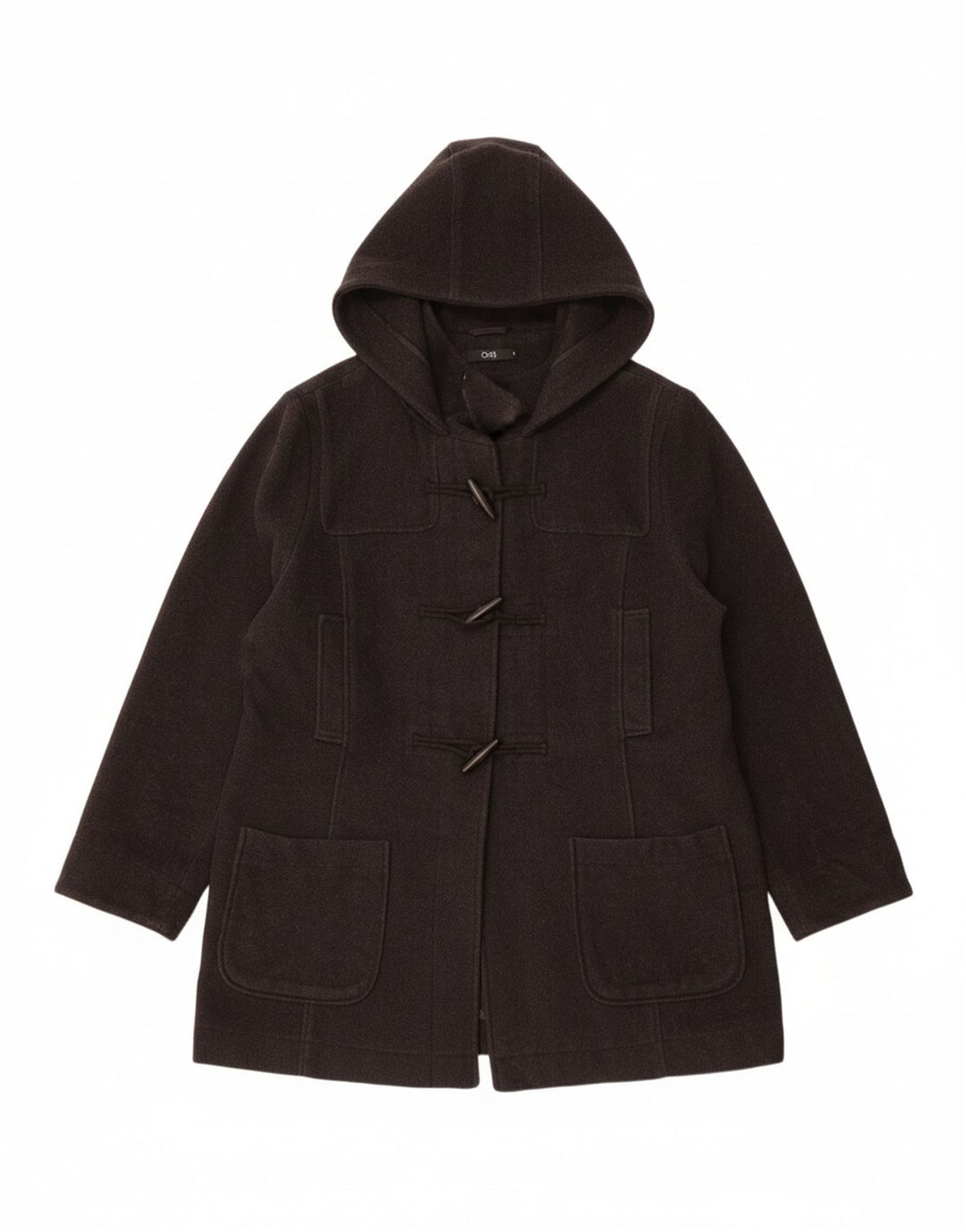 OVS Womens Oversized Hooded Duffle Coat IT 49 XL Grey Polyester