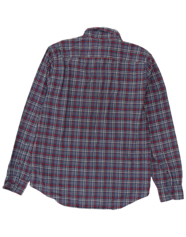 Tommy Hilfiger Mens New York Fit Shirt Large Blue Check Cotton