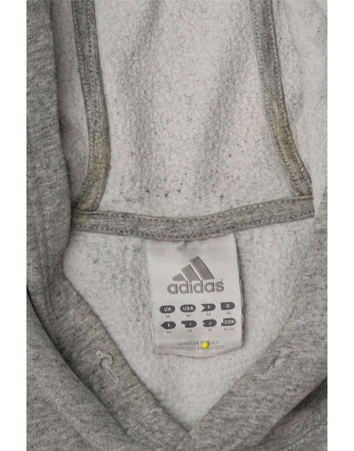 ADIDAS Mens Graphic Hoodie Jumper Medium Grey
