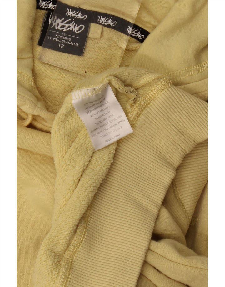 MOSSIMO Womens Oversized Hoodie Jumper US 12 Large Yellow Cotton