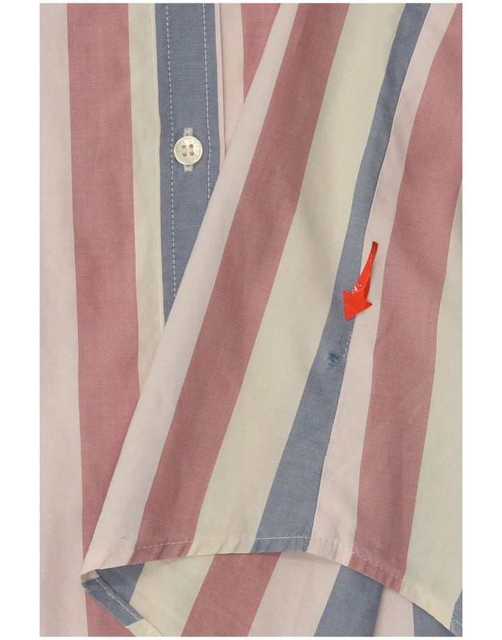 Lacoste Womens Shirt Size 42 Large Multicoloured Striped Cotton