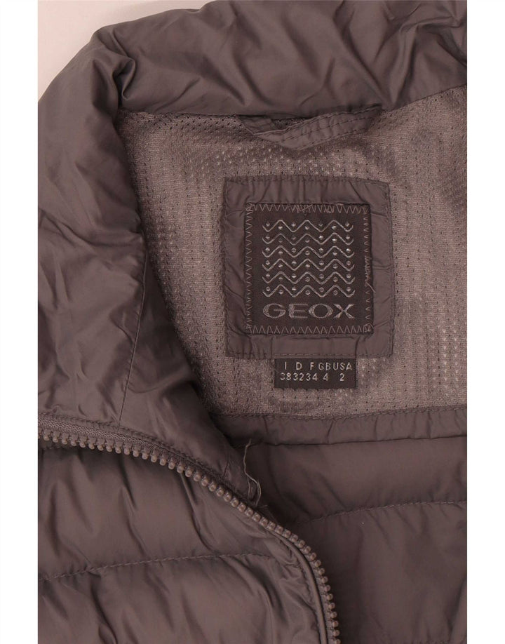 Geox Womens Oversized Padded Jacket UK 4 XS  Grey Polyester