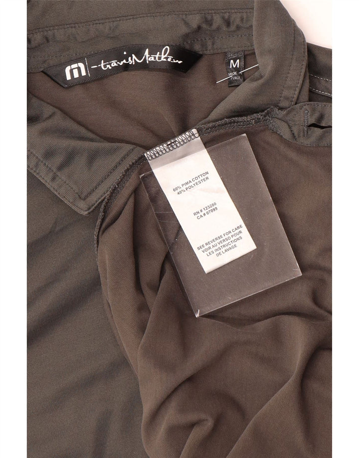 TRAVIS MATHEW Mens Polo Shirt Medium Grey Cotton