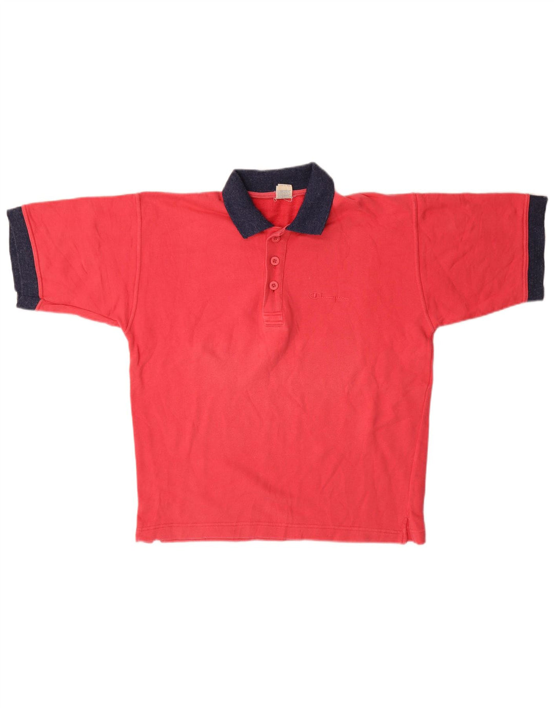 CHAMPION Mens Polo Shirt Small Pink Cotton