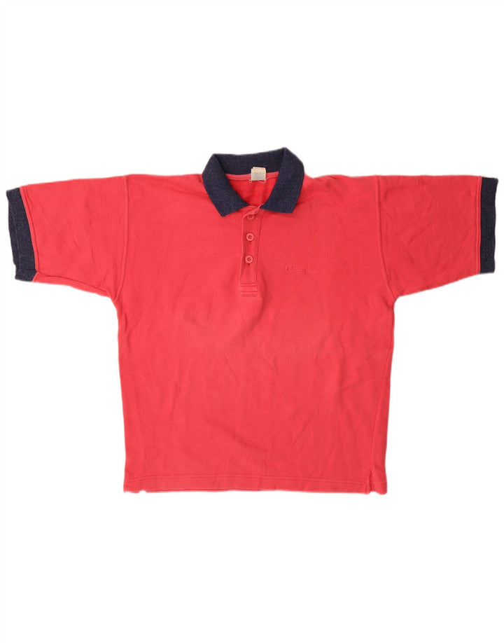 CHAMPION Mens Polo Shirt Small Pink Cotton