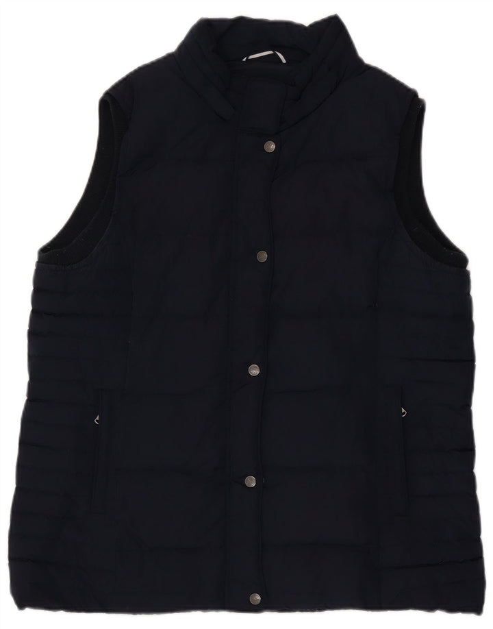 Crew Clothing Womens Regular Waistcoat UK 16 Large Navy Blue Polyester