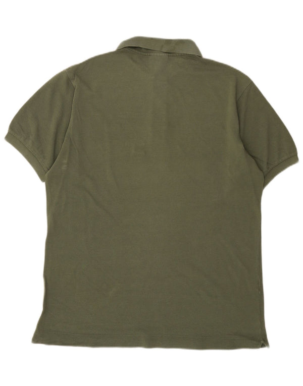 Lacoste Mens Polo Shirt Size 4 Medium Khaki Cotton