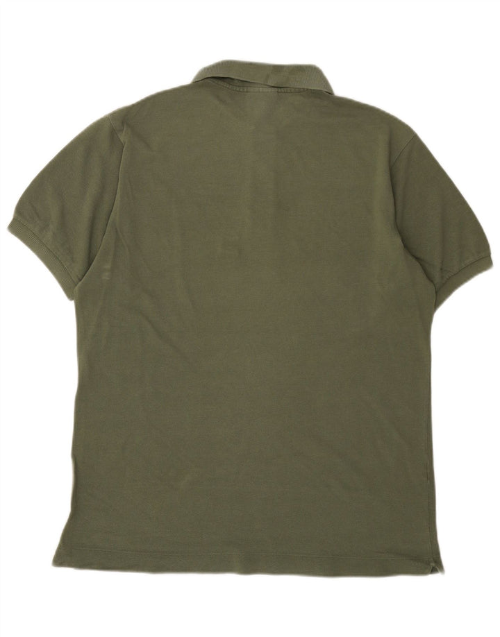 Lacoste Mens Polo Shirt Size 4 Medium Khaki Cotton