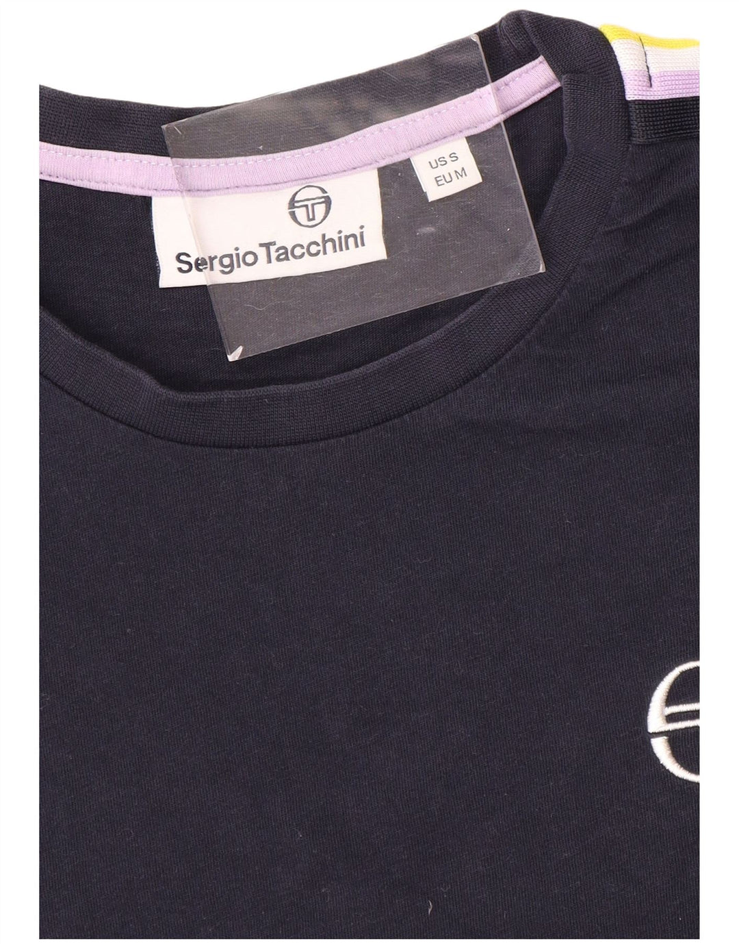 SERGIO TACCHINI Mens T-Shirt Top Small Navy Blue Colourblock