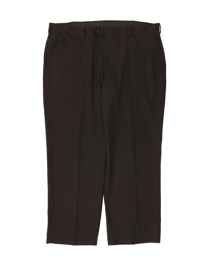 IZOD Mens Straight Suit Trousers W42 L30 Black Polyester Vintage Izod and Second-Hand Izod from Messina Hembry 