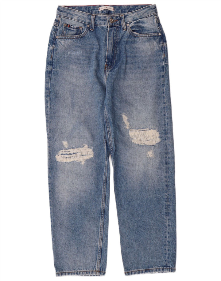Tommy Hilfiger Womens Distressed High Waist Jeans W27 L28 Blue Classic
