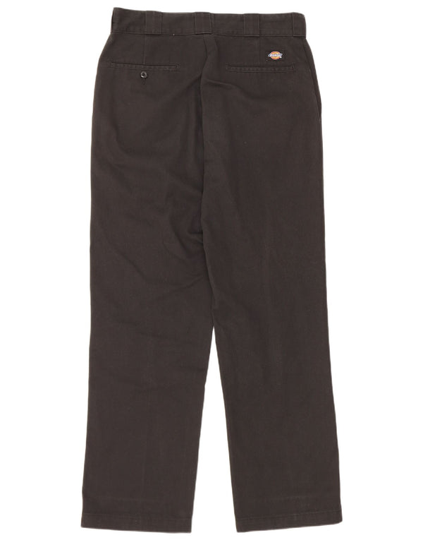 Dickies Mens Straight Chino Trousers W33 L32 Black Polyester