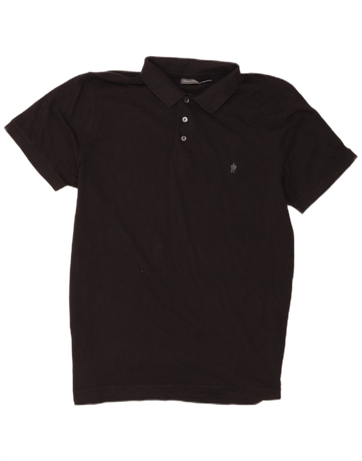 French Connection Mens Polo Shirt XL Black Cotton