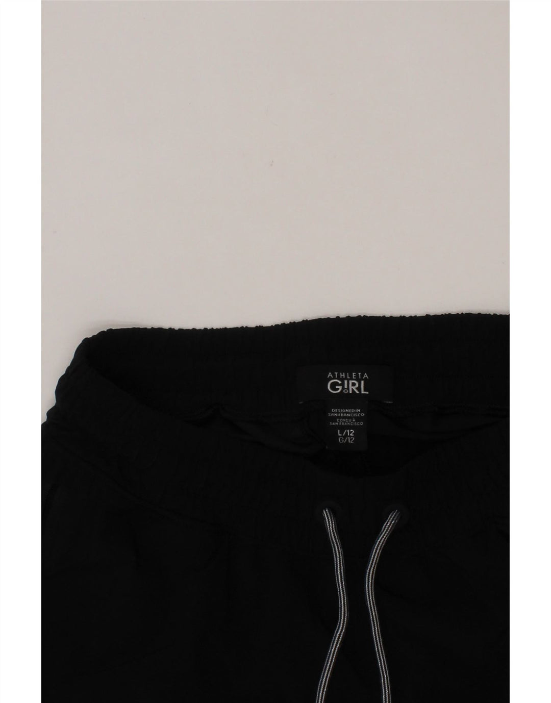 ATHLETA Girls Sport Shorts 11-12 Years Large Black Polyester