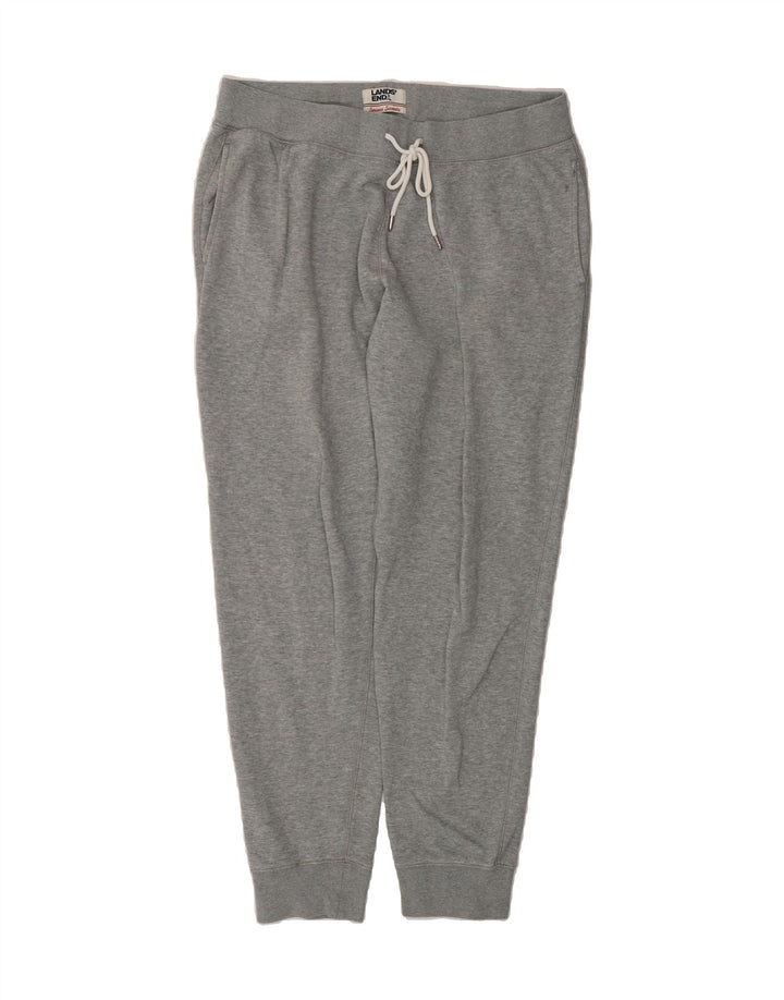 LANDS END Mens Tracksuit Trousers Joggers Medium Grey Cotton Vintage Lands End and Second-Hand Lands End from Messina Hembry 