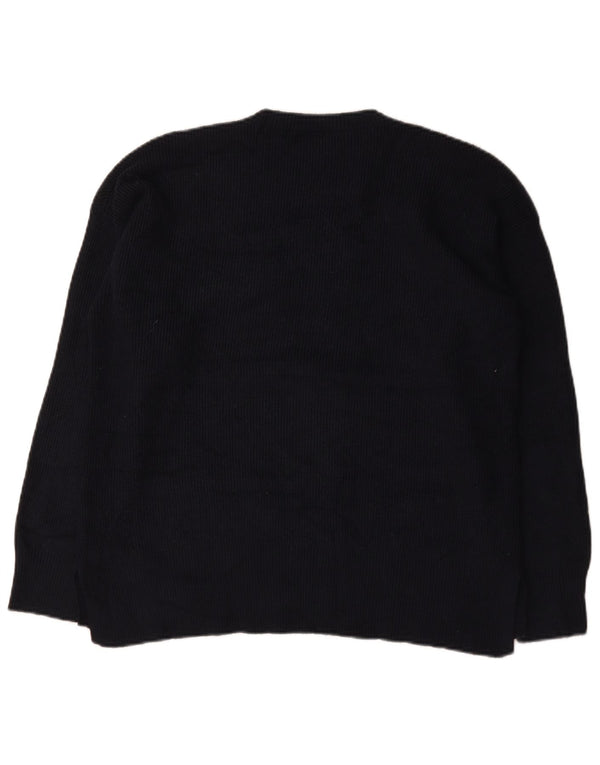 Marks & Spencer Mens Crew Neck Jumper Sweater Large Navy Blue Viscose