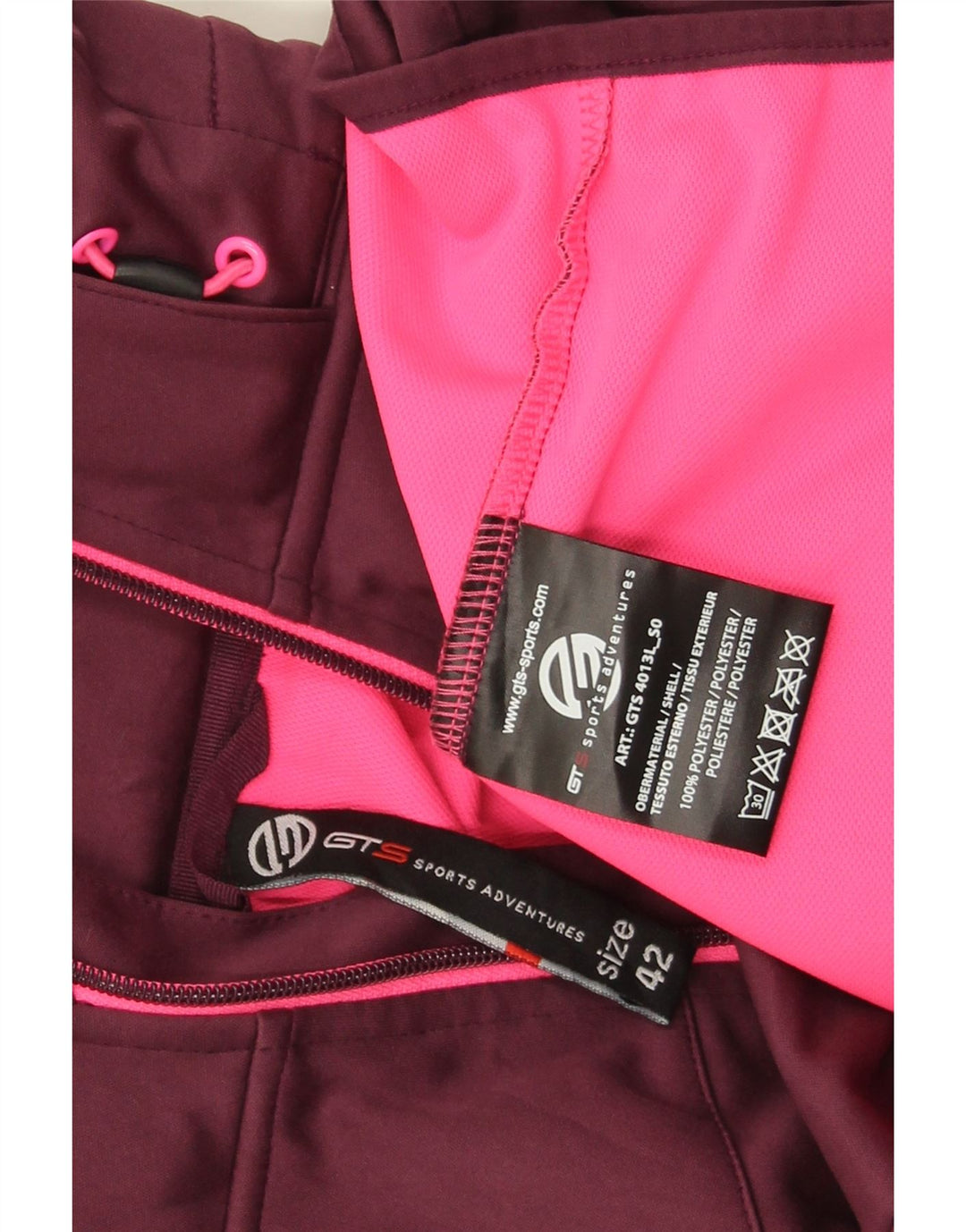 Vintage Womens Windbreaker Jacket IT 42 Medium Burgundy Polyester