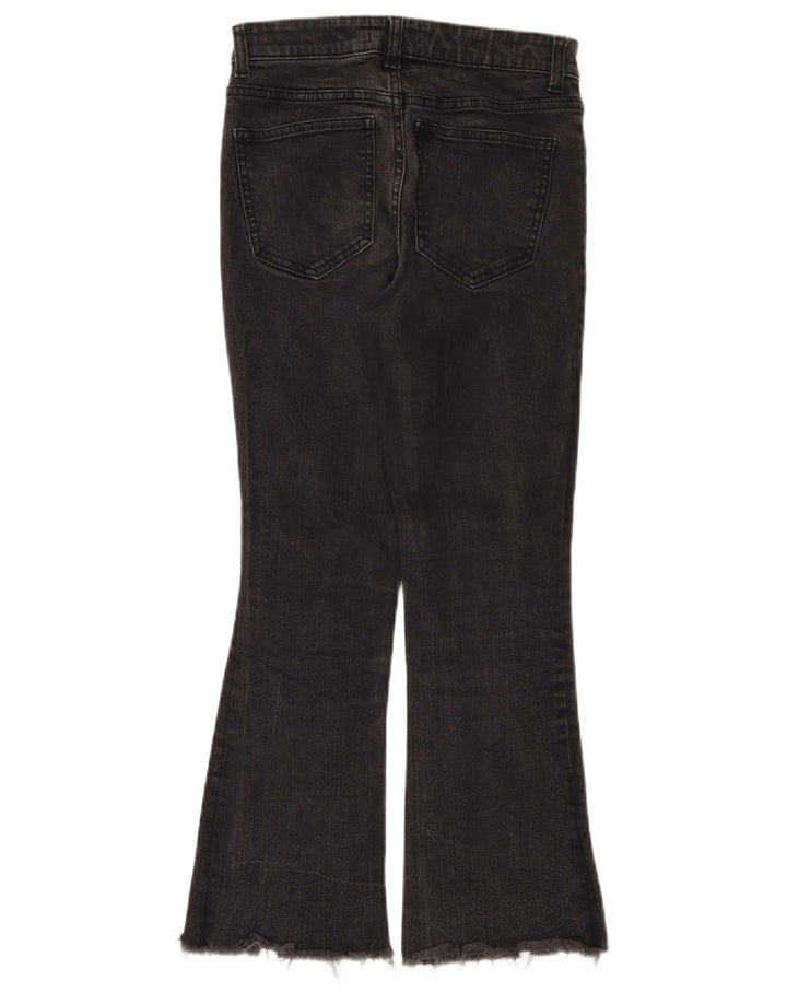 ZARA Womens Flared Jeans EU 38 Small W28 L25 Black Cotton