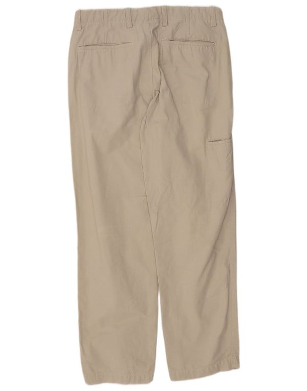 Massimo Dutti Mens Straight Chino Trousers EU 40 Medium W31 L30 Beige