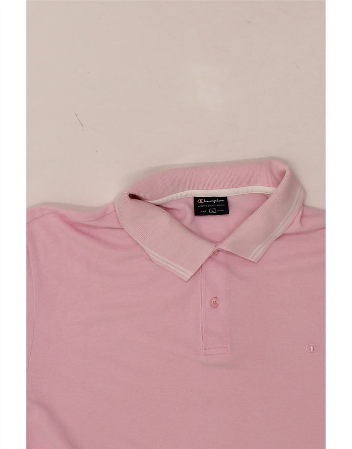 CHAMPION Mens Polo Shirt Large Pink Vintage Champion and Second-Hand Champion from Messina Hembry 