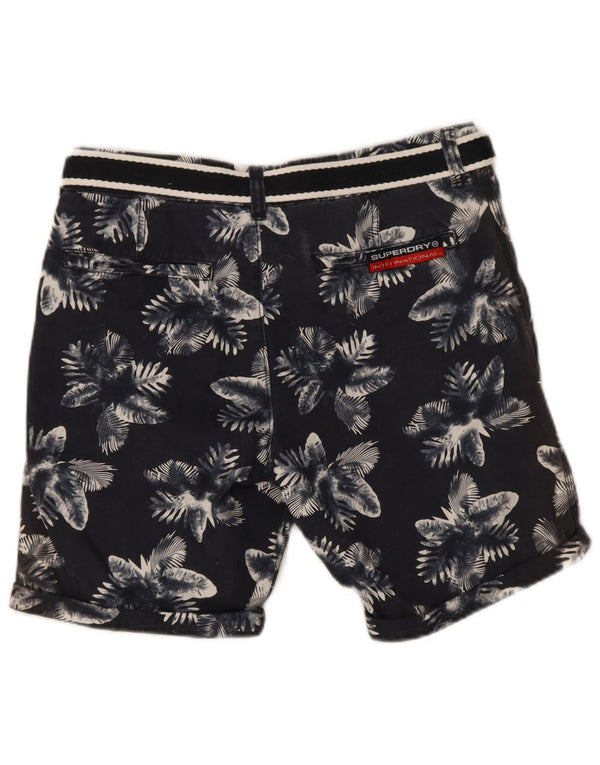 Superdry Mens Chino Shorts Medium W32 Navy Blue Floral