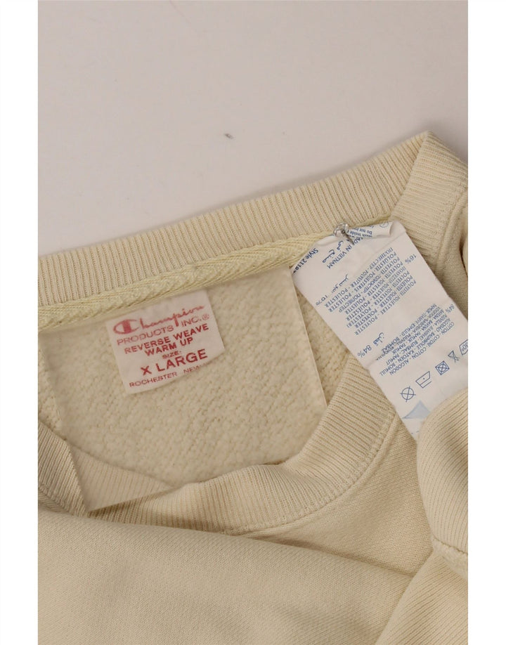 Champion Mens Sweatshirt Jumper XL Beige Cotton