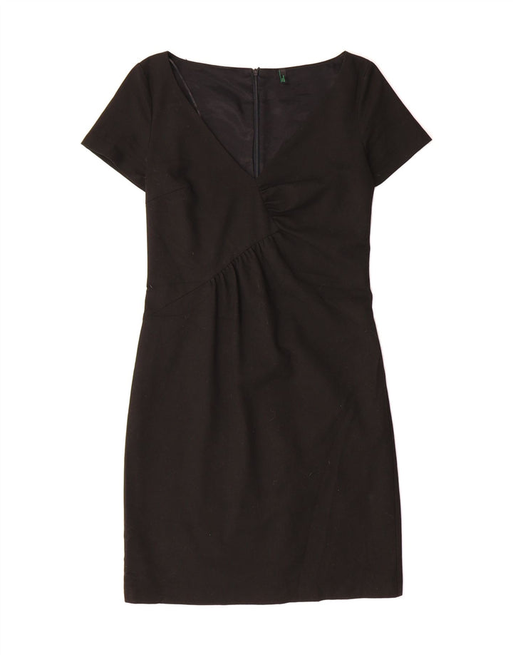 BENETTON Womens Sheath Dress UK 4 XS Black Polyester Vintage Benetton and Second-Hand Benetton from Messina Hembry 