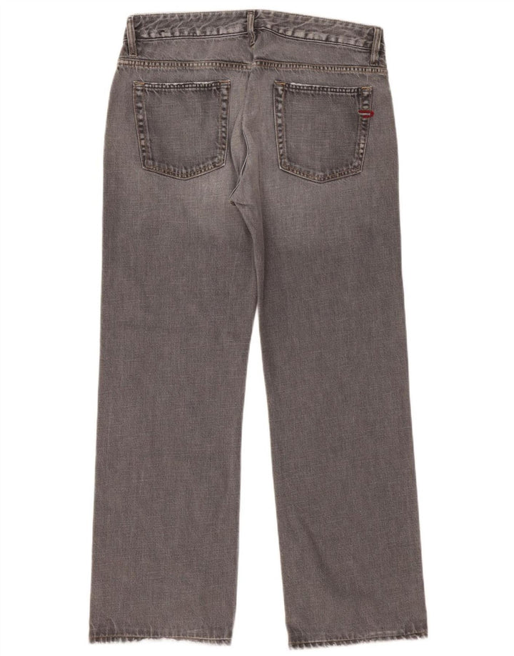 Diesel Womens Straight Jeans W34 L31 Grey Cotton