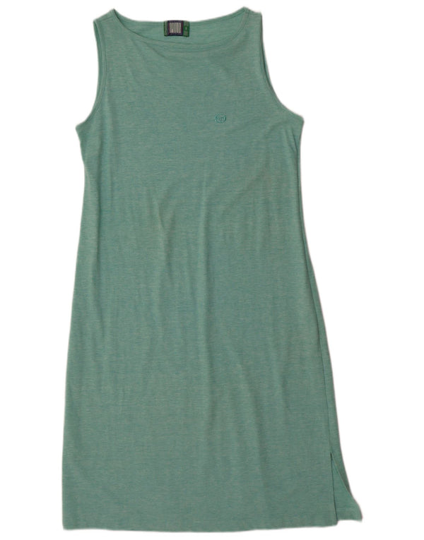 Sergio Tacchini Womens T-Shirt Dress IT 46 Large Turquoise Flecked