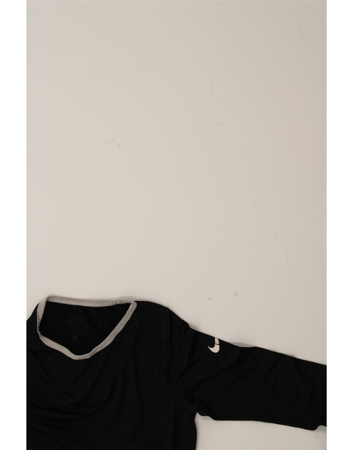 NIKE Boys Dri Fit Top Long Sleeve 10-11 Years Medium  Black Polyester Vintage Nike and Second-Hand Nike from Messina Hembry 