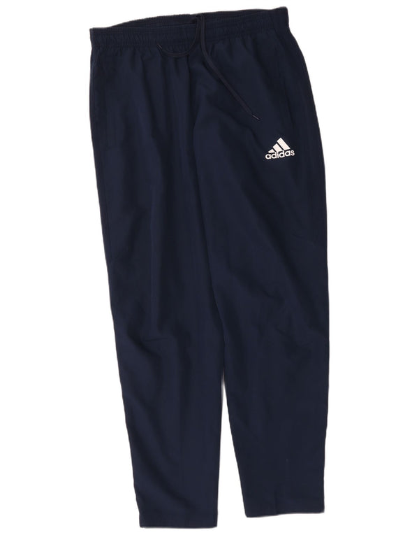 Adidas Mens Graphic Tracksuit Trousers Large Navy Blue Polyester
